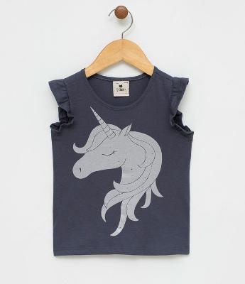 Blusa Infantil Estampado Unicórnio - Tam 1 a 4
